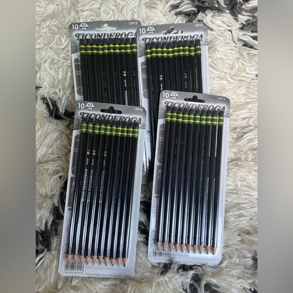 Dixon x Ticonderoga Num2 Pencils for Grade K-12, Black Pack of 4- 10 Count - Picture 2 of 6